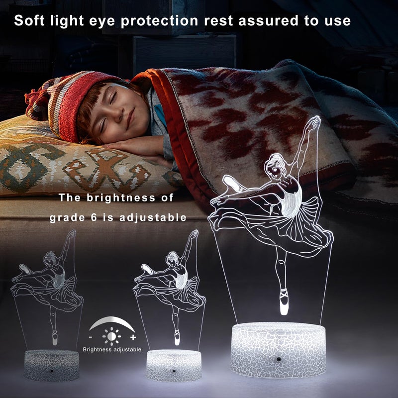 FlyonSea Kids Ballet Gifts,Ballets Girls Light Dancer 16 Color Changing Nightlight with Touch and Remote Control, Ballet Art Decor Light Birthday Christmas Gifts for Kids Girls Baby - Image 4